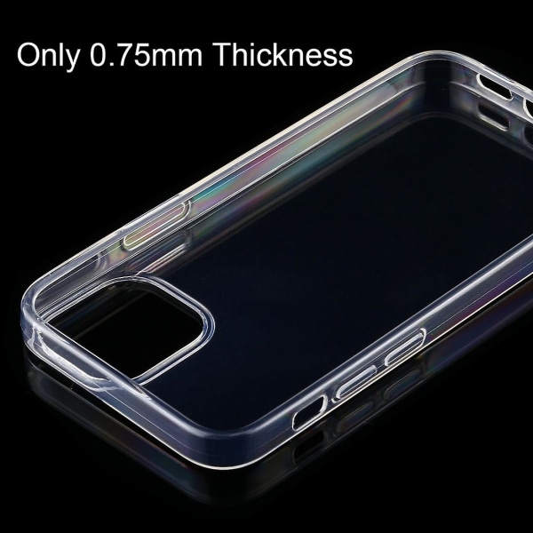 For Iphone 12 / 12 Pro Transparent Tpu-deksel TPU-materialet er giftfritt og smakløst, har utmerket slitestyrke