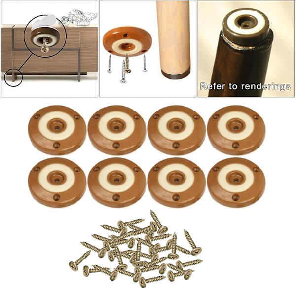 Møbelben Jern Bordben Hjem DIY Midtårhundrede Kaffeborde Kaffe Lysebrun 50mm