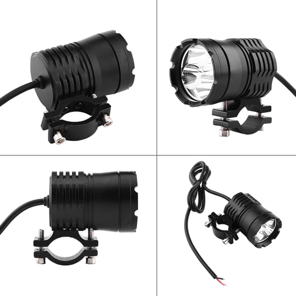 CNC aluminium 40W 4 LED motorsykkel frontlys frontlampe frontlykt spotlight