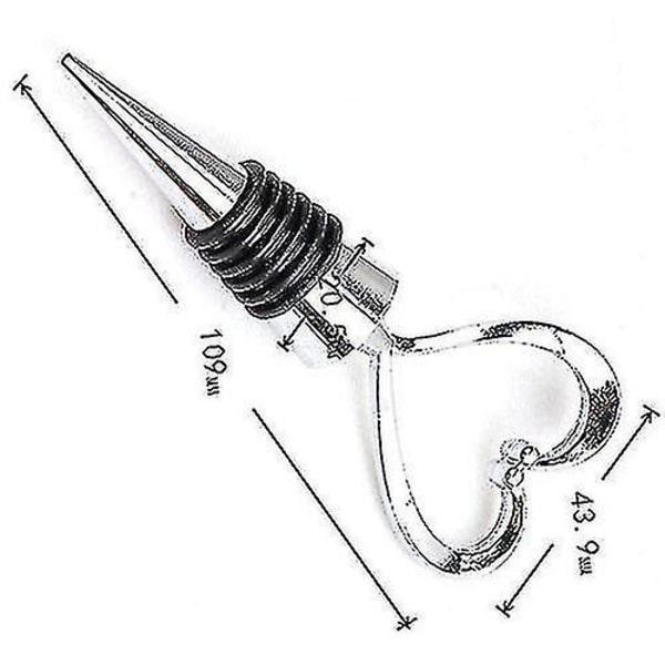 11 rustfritt stål kjærlighetsdesign hjerteform vin- og drikkeflaskepropper (3)
