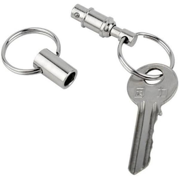 Aftagelige Pull Apart Sølv Nøgleringe Nøglekæder-Heavy Duty Dual Key Ring Pull Apart Snap Lock Holder med Split Ringe (3 Pakke)