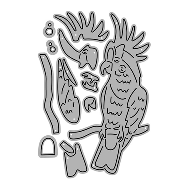 Papegøje Metal Skæredøre Håndlavede Håndværk Diy Scrapbooking Prægnings Tilbehør
