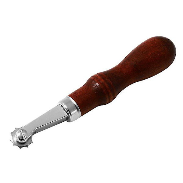 Lær Spacer Verktøy, Sporingshjul Rustfritt Stål Hjul Lær Systing Stitch Spacing Papir Håndverk Verktøy For DIY Lær Papir Stoff Kanter (1 Sett, Brun