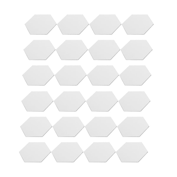 24kpl 3D Moderni Peili Geometrinen Kuusikulmainen Akryyli Seinätarra Sisustus Taide Koti Tee itse