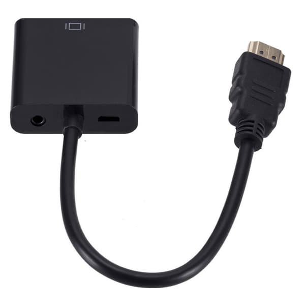 HDMI-VGA-sovitin äänellä + virtalähde HDMI-VGA HD -sovitinkaapeli