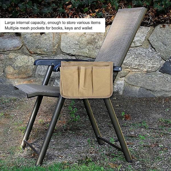 2 st stolsförvaringsväska 12,5x9,4\" stor kapacitet hängande förvaringsväska hopfällbar stolsförvaringsväska i canvas fåtölj caddy för soffa