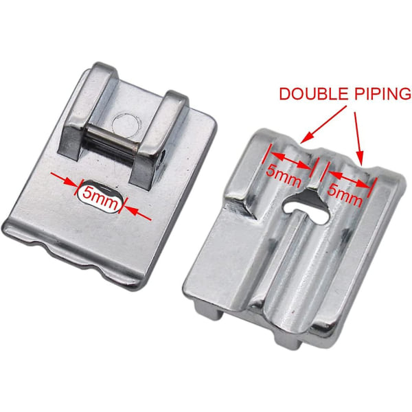 Ckpsms Varumärke - # Cy-9908 2-pack Metalliska Pipningsfötter/Pipningsfötter Passar för Janome, Crday Present