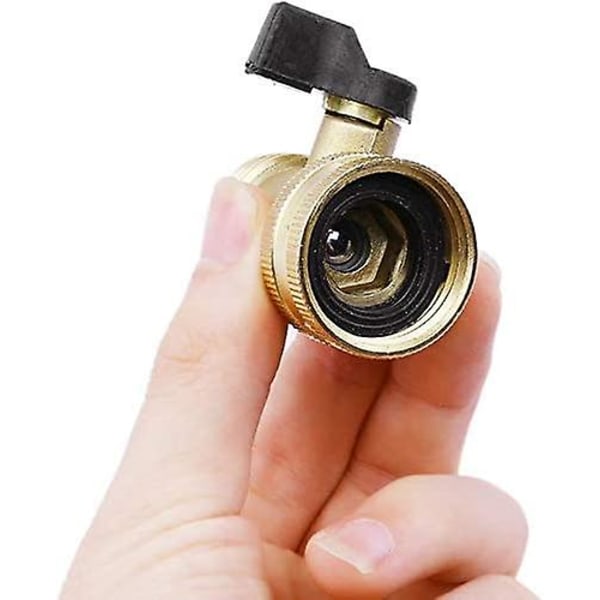 2 Pak Messing Havevandsslanger Afbryderventil, 3/4'' Gevind Kugleventil Afbryder Slange Adapter