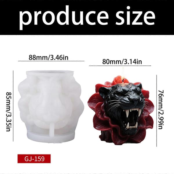 Silikone Lysform til Lysfremstilling, Leopard Epoxy Resin Støbeform til Fremstilling af Aromaterapi Lys Boligindretning