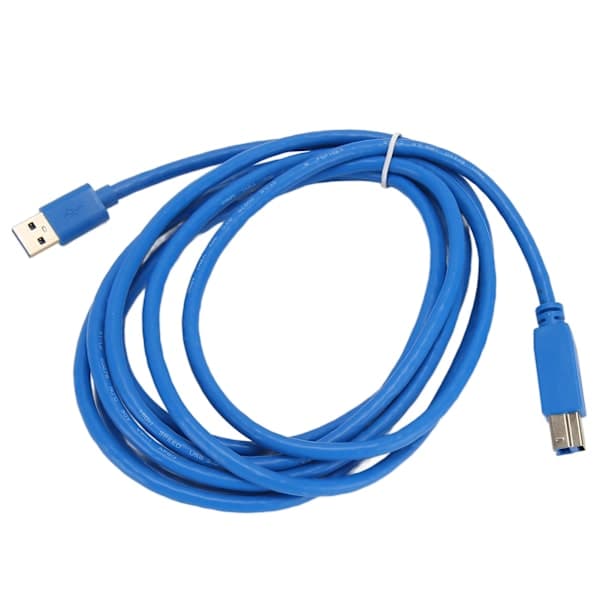 USB 3.0 skrivarkabel A hane till B hane 5 Gbit/s 3 meter lång PVC koppar USB skannerkabel för externa hårddiskar hubb