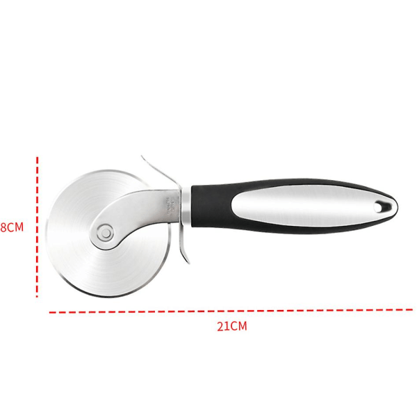 Pizzaskärare, Pizzaroller i Rostfritt Stål, Högkvalitativ Pizza Kniv - Set