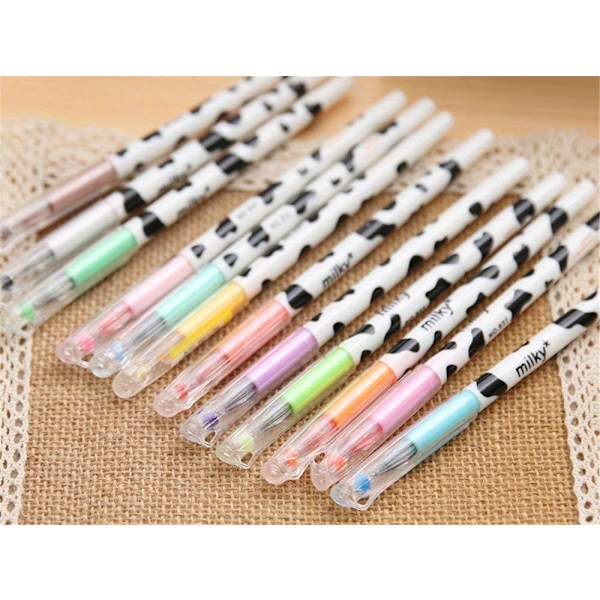 12 kpl söpöä timanttigeelikyniä Maitolehmäkynien kirjoitus Korean Kawaii -kirjatarvikkeet Escolar Office School Supplies