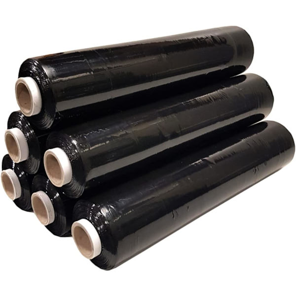 Multifunktionell Stark Pallfolie | Rivbeständig | Vatten- & Fuktsäker Pallstretchfolie | Högkvalitativ Lättanvänd Pallfolie 40 6 Rolls 6 Rolls