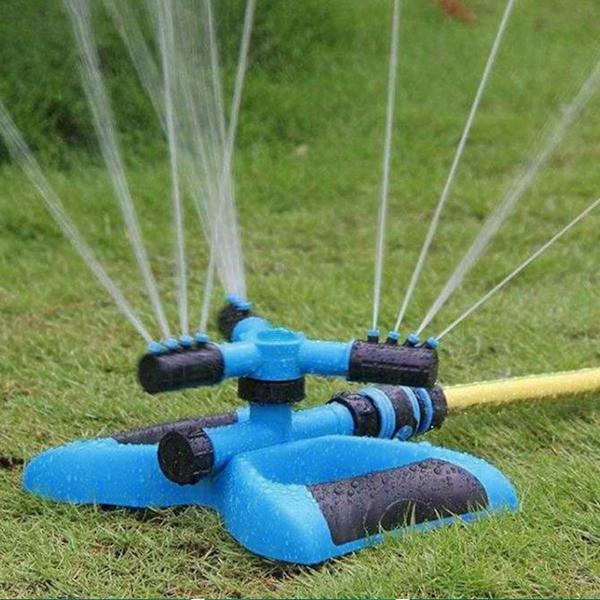 1 stk. Græsplænesprinkler med tre arme, indvendig gevind, tykkere, stabil, strømlinet design, leg for børn, høj effektivitet, 360 graders rotation, have sprinkler
