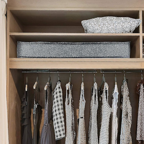 2 stk. opbevaringspose under sengen med lynlåse, sammenklappelige, tykke, åndbare opbevaringsposer til tøj under sengen