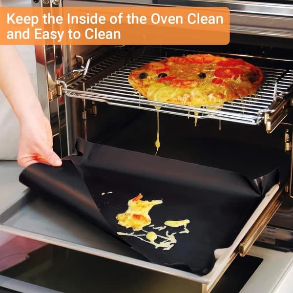 40 x 50 cm Ovn måtte bageplade Brød BBQ non-stick Teflon universal beskyttelsesplade robust foring sort