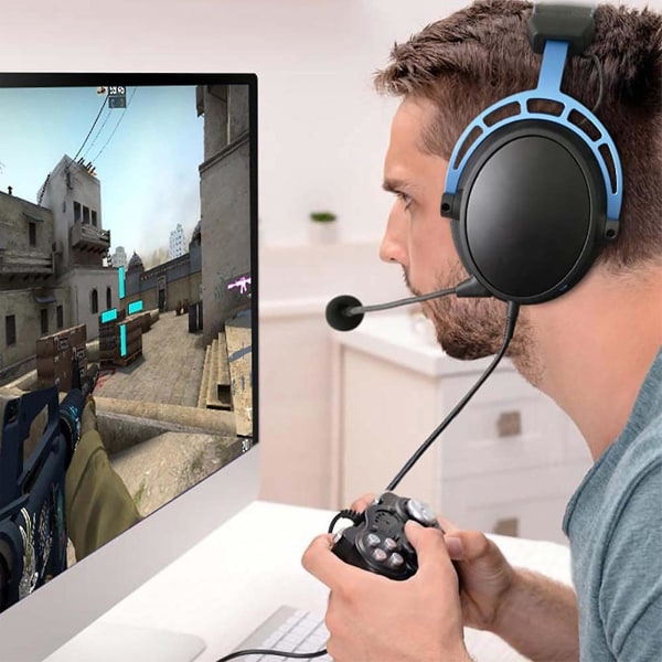 Nylonflätad ersättningskabel Aux 3,5 mm förlängningssladd för Hyperx Cloud Mix för Alpha S Gaming-headset