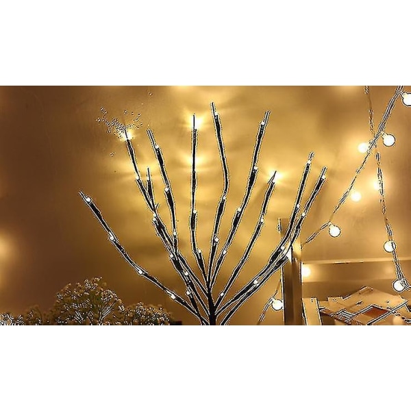 Led värillinen lamppu vilkkuva valo oksavalo huoneen koristeluvalot juhlavalot oksavalot 20 päätä kotiin maljakko koristelu puun valot