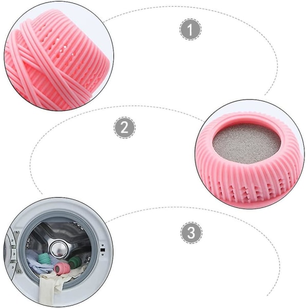 3 stk Tøjvask Vaskebold Magisk Tøjvask Bold Miljøvenlig Helt naturligt vaskemiddel