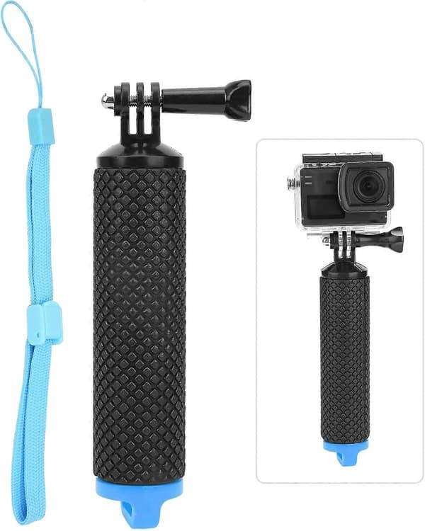 Vandtæt flydende håndgreb Monopod Selfie Stick til OSMO Action 9, bærbart dykkertilbehør, blå