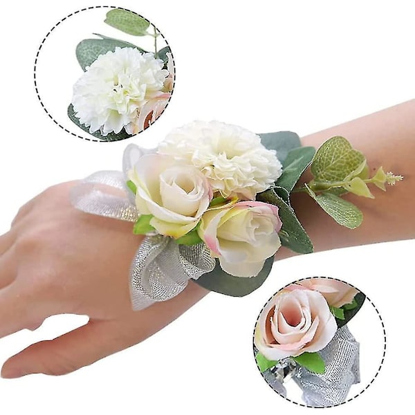 Bryllupstilbehør Brudepynt Imitation Corsage (klassisk farve) 2 stykker (b-2-v)