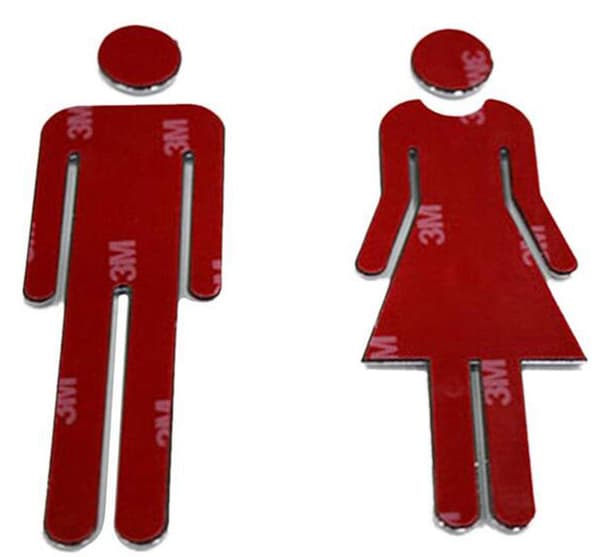 WC-kyltit, Itseliimautuvat, WC-kyltit Naiset ja Miehet