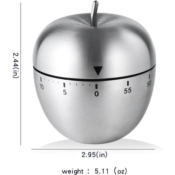 60-minutters eggtimer, kjøkkenklokke, oppgavetimer 0-60 minutter, klasseromstimer, visuell timer for barn