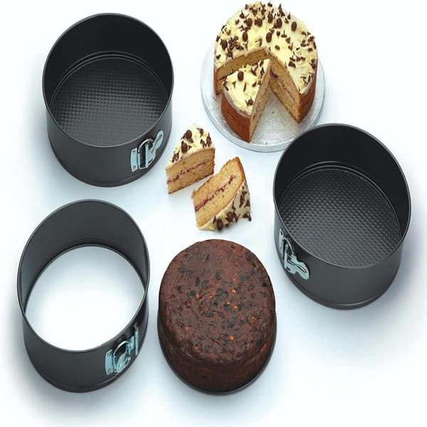 Kitchen Craft Springformforme med non-stick belægning, 3-pak, sort