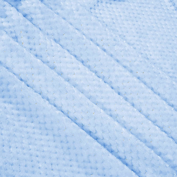 Flanellpute, 127x178 Cm Myk Sofa Pledd, Waffle Fleece Pledd For Sofa, Babyblå Pledd