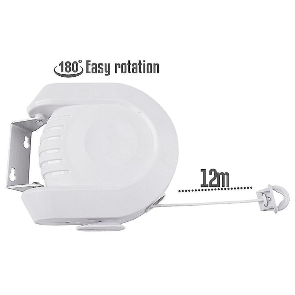 30m Retractable Klädstreck Dubbel Tvättlina Väggmonterad Utomhus