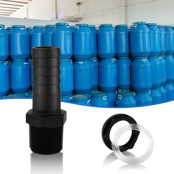 2 uppsättningar PVC-väggmonteringstillbehör, 25 mm väggmonterad vattentankanslutning