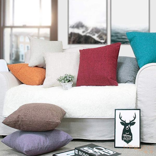 Set med 2 bomulls- og linputetrekk Sofa Hjemmedekorative putetrekk Klassisk putetrekk for hjem Stue Soverom Seng 45 * 45cm Orang