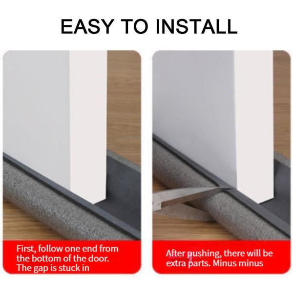 Underdørs trekkstopper Gapdraftstopper for støvtetting av bunnen av døren