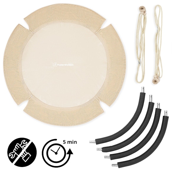 HyperMotion Stork's Nest Gunga - diameter 100 cm, färg beige boho Beige
