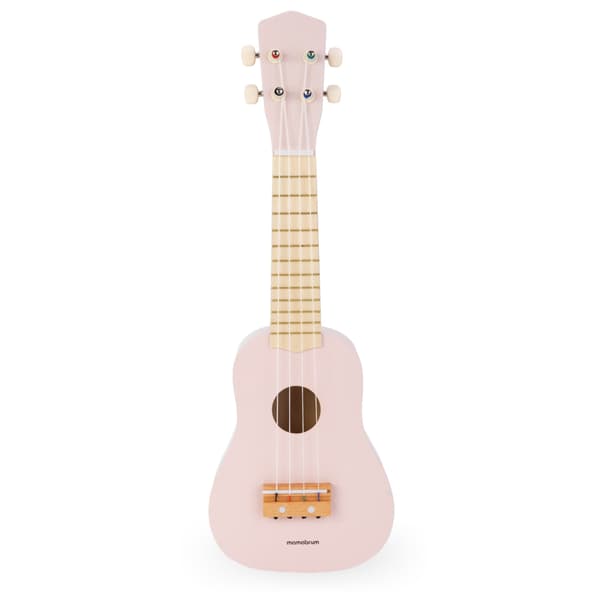 Rosa Ukulele För Barn - Träinstrument Från Mamabrum