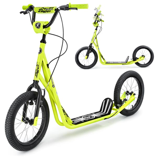 Stadsscooter HyperMotion Runkie med 16” luftdäck och V-bromsar – gul
