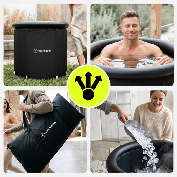 Sammenklappeligt Isbad 330L Cold Plunge Kar Sort HyperMotion