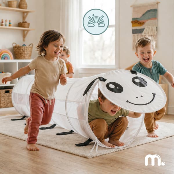 Mamabrum lasten leikkitunneli Toukka – pop-up harmaa