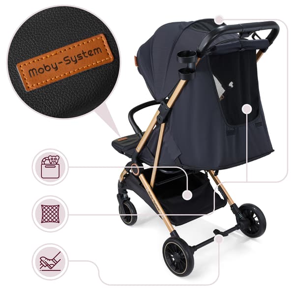 Moby-System LENA Gold Pro – lätt resevagn med trolleyfunktion