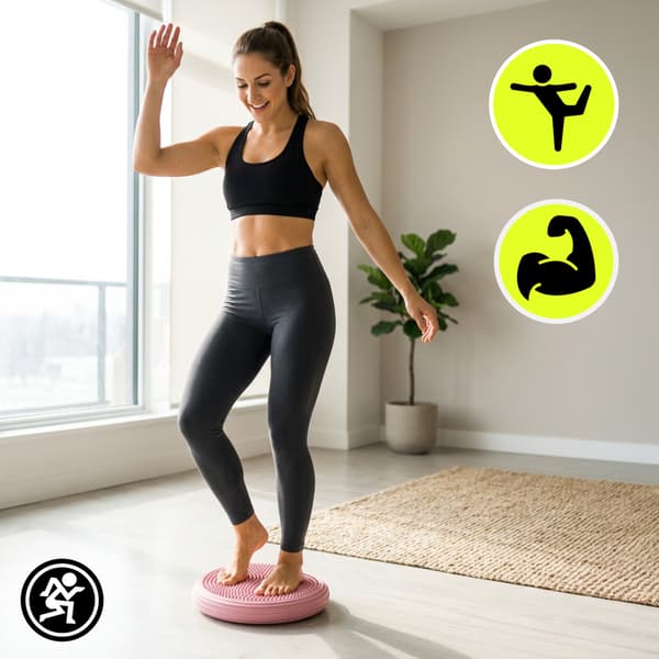 HyperMotion Balactiv balansdyna för träning och sittande – rosa