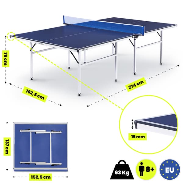 Kokoontaitettava pingispöytä HyperMotion 274 cm setti