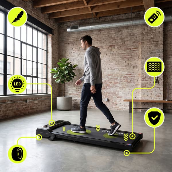 HyperMotion Walkpad gåbånd til skrivebord 6 km/t sammenklappeligt