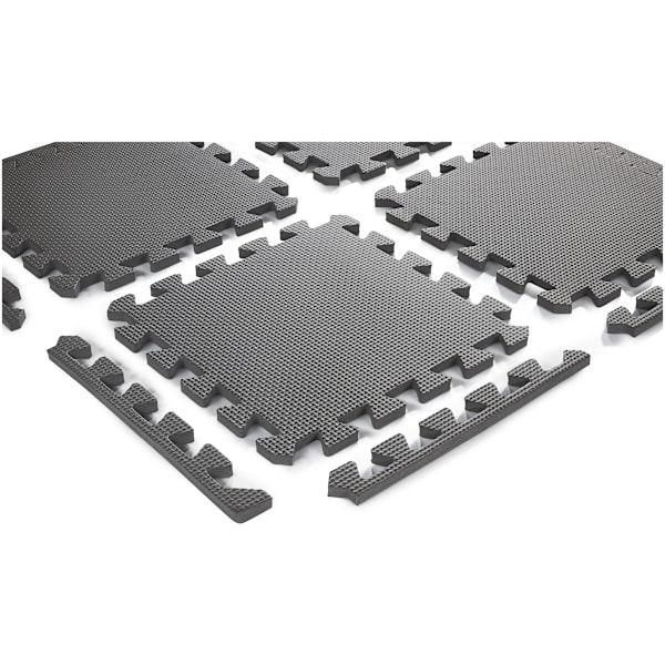 Vaahtopalapeli 12 kpl - koulutusvaahtomuovimatto 120 x 90 x 1,2 cm reunalla - harmaa