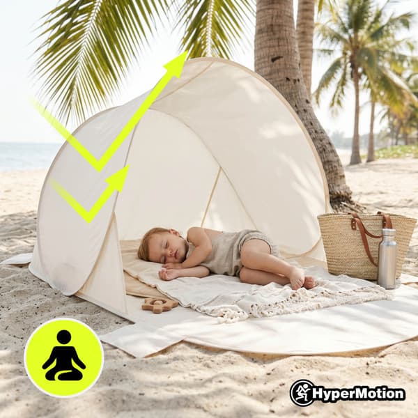 HyperMotion pop-up-rantateltta 200 × 130 × 90 cm, beige