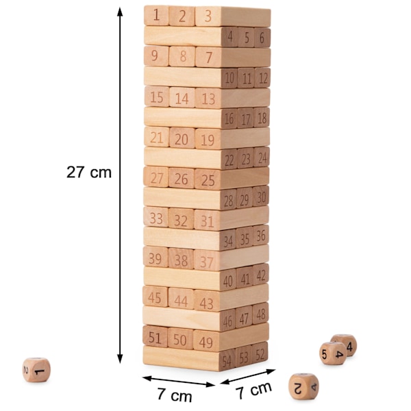 Blocks - puinen taitopeli Tower - Numbers