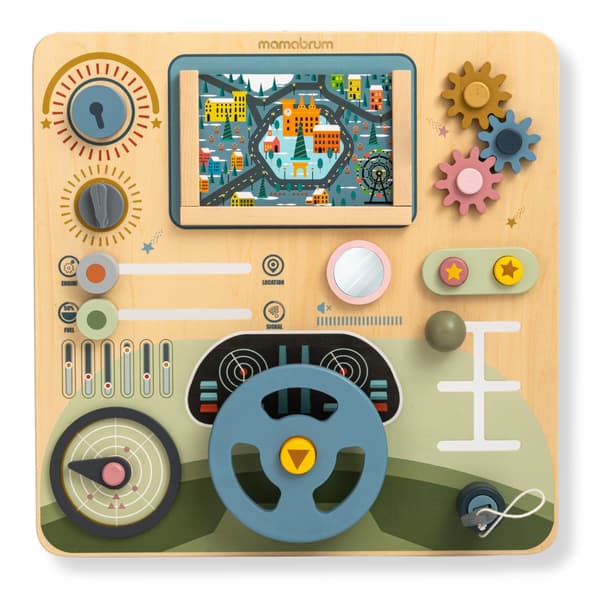 Montessori träbräda 2-i-1 – Förar- & pilotcockpit för barn