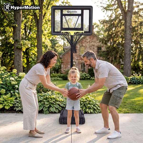 Justerbar basketballkurv til børn 165-215 cm HyperMotion sort