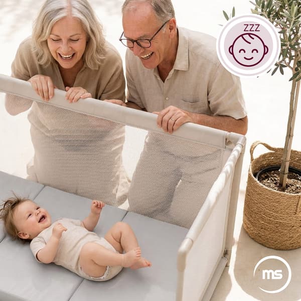 Moby-System taitettava matkasängyn patja 120 × 60 cm, harmaa