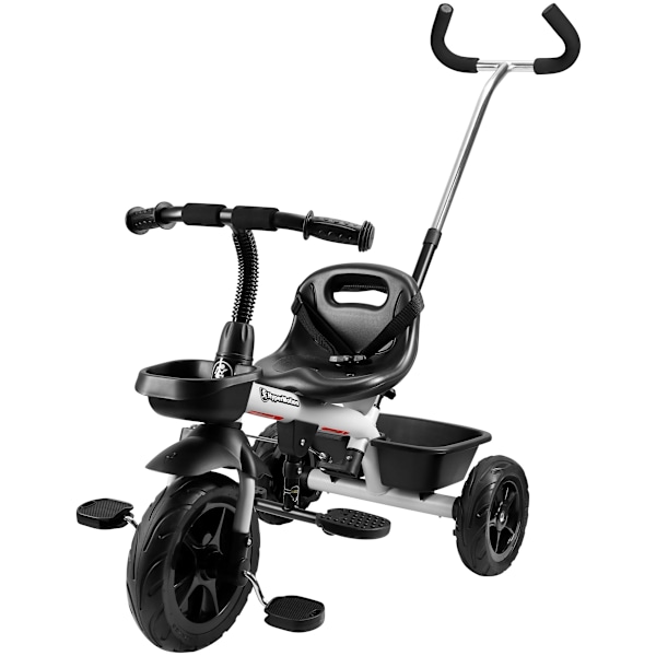 HyperMotion TOBI VECTOR trehjulet cykel - evigt oppustelige hjul + skubbebøjle. Farve: lysegrå. Gray