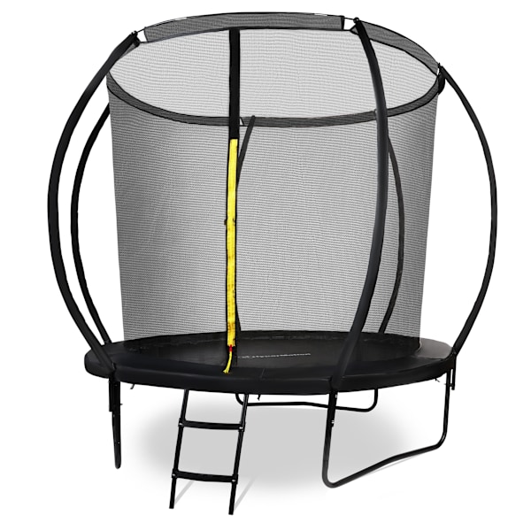 HyperMotion børnehavetrampolin - 244 cm 8FT - med stige og indvendigt net - til hjem og have 244 cm